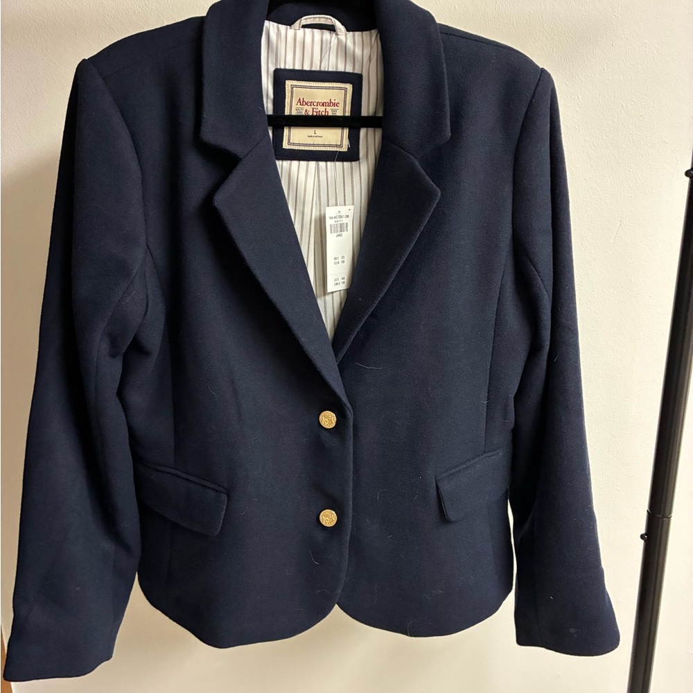 Abercrombie & Fitch Dark Blue Blazer with Gold Buttons